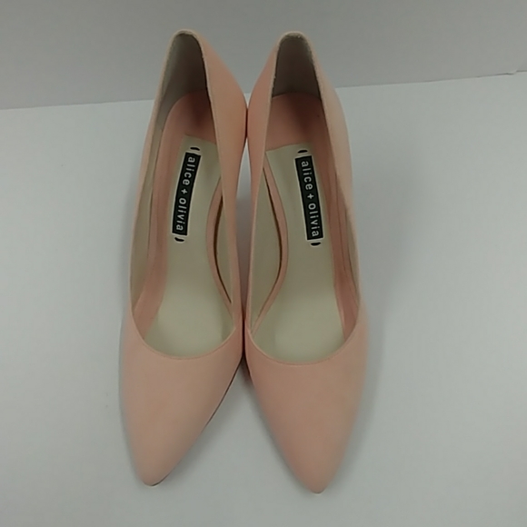 ALICE+OLIVIA Dina 95 Suede Pink Pump Size 8.5 M - Picture 1 of 8